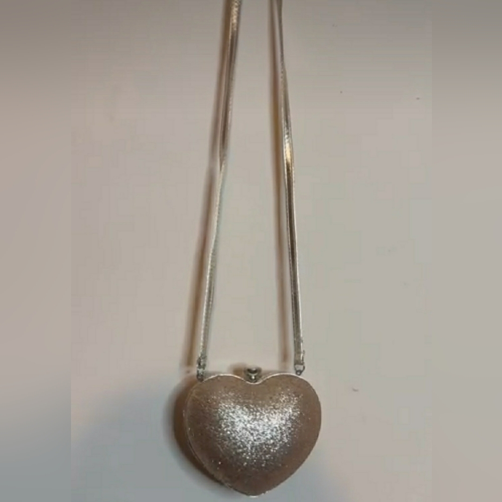 Heart Shaped Crossbody Bag Shimmering Gold
